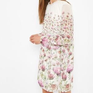 Ted Baker Deasil Thistle Long Sleeve Dress Size S
